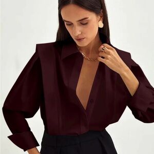 Elegant Maroon Women's Top